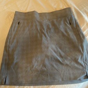 Athleta Womens Skort Size 2 Gray Plaid Soho Skirt Athletic Casual Tennis
